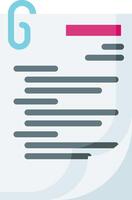 A letter with a red line and a blue line vector