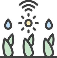 A solar powered plant with a wifi icon vector