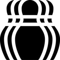 A black and white illustration of a vase vector