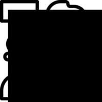 A black and white square with a person standing in front of it vector