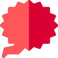 A red starburst icon with a red arrow pointing to it vector