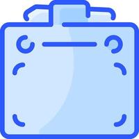 A blue file folder icon on a white background vector