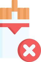 A cigarette with an x and a cigarette in it vector