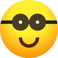 A smiley face with glasses and a smile vector