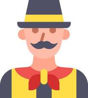 A man with a mustache and a hat vector