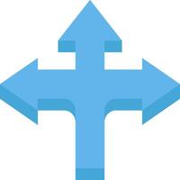 An arrow pointing to the left and right vector