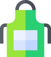 A green apron with a blue stripe on the front vector