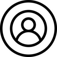 A circle with a person in it vector