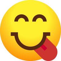 A smiley face with a tongue sticking out vector