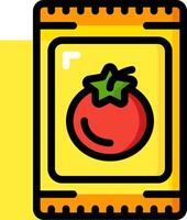 A tomato in a bag icon vector