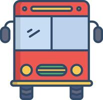 A red bus icon on a white background vector
