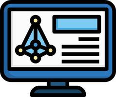 A computer monitor with a diagram of a star vector