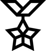 A black and white star medal with a star on it vector