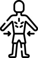 A man with a body in the shape of a man vector
