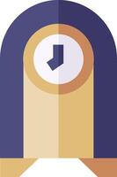 A flat icon of a clock with a circle around it vector