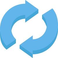 A blue arrow pointing to the left and right vector