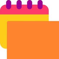 A colorful calendar with a note pad on top vector
