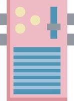 A pink box with a blue stripe on it vector