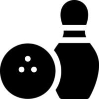 Bowling ball and pins icon vector