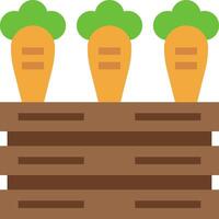 Carrots on a wooden pallet vector