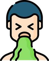 A man with green hair and a green beard vector