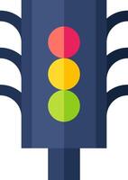 A traffic light with four different colors vector