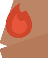 A red blood drop on a man's nose vector