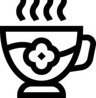 A black and white cup with steam coming out of it vector