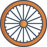 Indian wheel icon illustration design vector