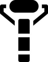 A black and white image of a razor vector