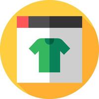 A green t - shirt is shown on a white background vector