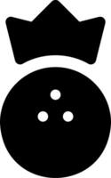 A bowling ball with a crown on it vector