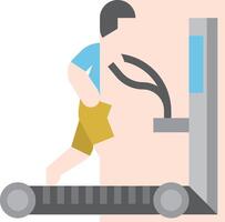 A man is running on a treadmill vector