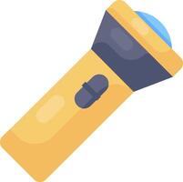 A flashlight with a blue light on it vector