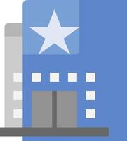 A blue building with a star on it vector