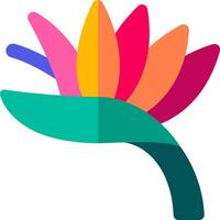 The logo for the company is colorful and has a flower vector