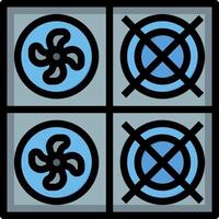 Four different types of fans and vents vector