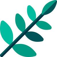 A green leaf icon on a white background vector