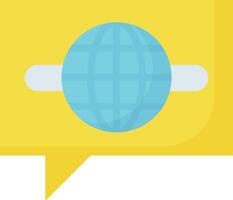Global chat icon vector