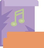 A music note icon with a purple folder vector