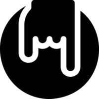 A black and white logo of a hand pointing vector