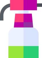 A colorful spray bottle with a green handle vector