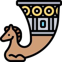 An egyptian style icon of a horse vector