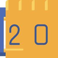 A calendar with the year 2020 on it vector