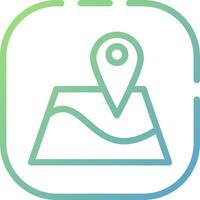 A map icon with a pin pointing to a location vector