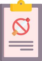 No smoking sign on clipboard vector