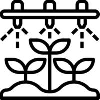 A black and white icon of a plant growing in a greenhouse vector