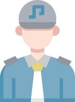 A police officer in a uniform and tie vector