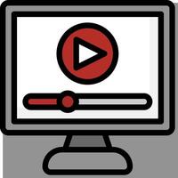 player icon on a computer monitor vector