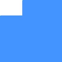 A blue square with a white background vector